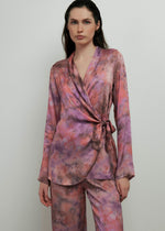 Blusa con stampa sfumata
