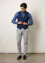 Gilet classico micro fantasia