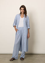 Pantaloni ampi misto lino
