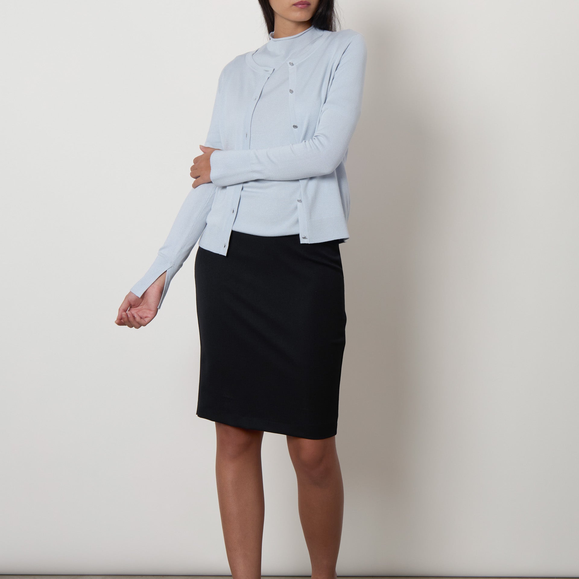 Cardigan girocollo