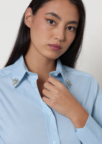 Camicia in cotone con applicazioni