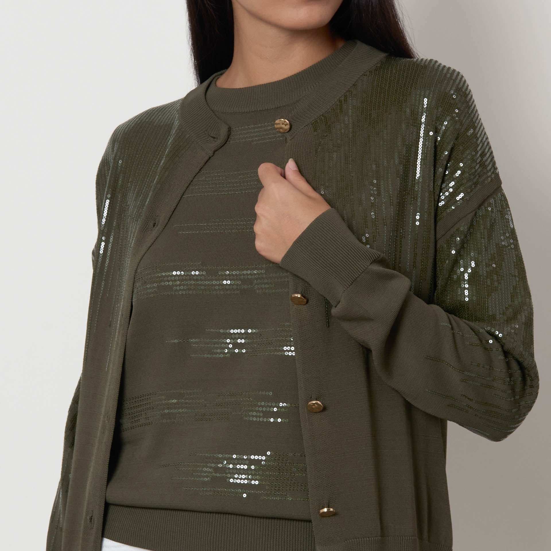 Cardigan con paillettes