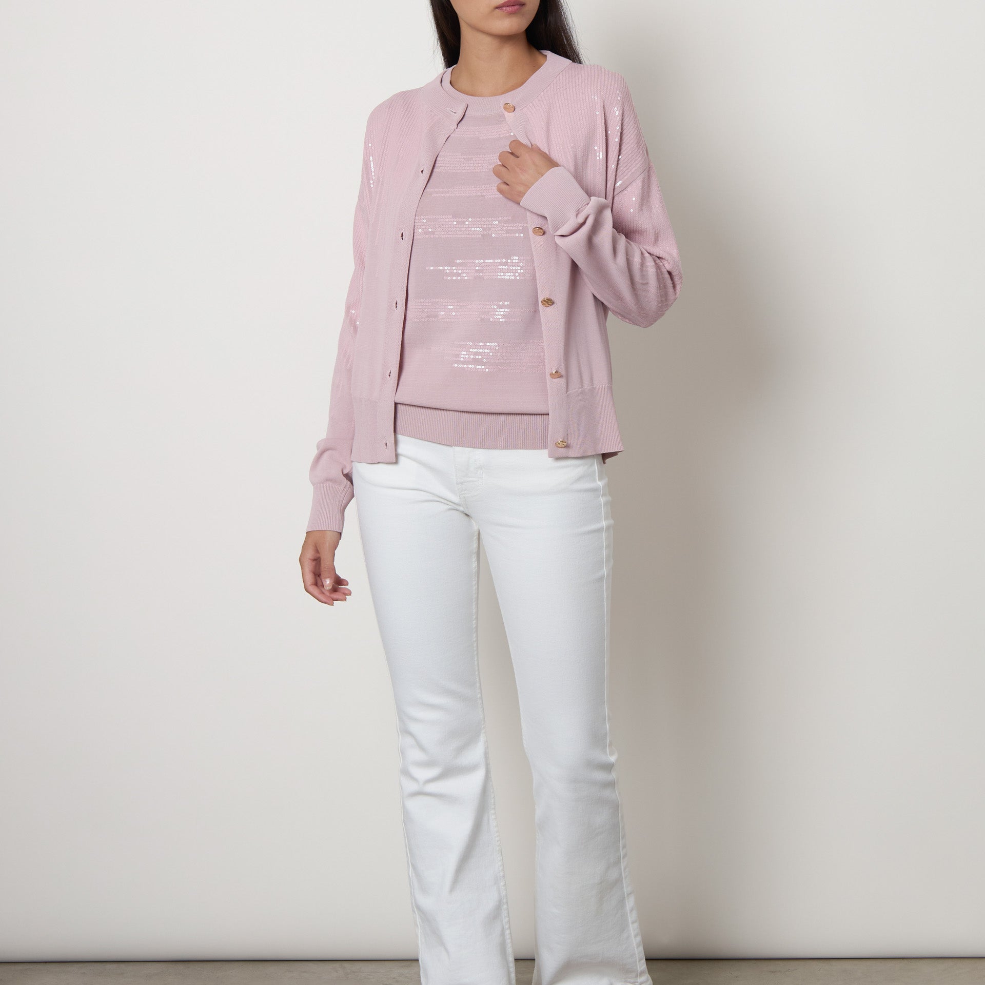 Cardigan con paillettes