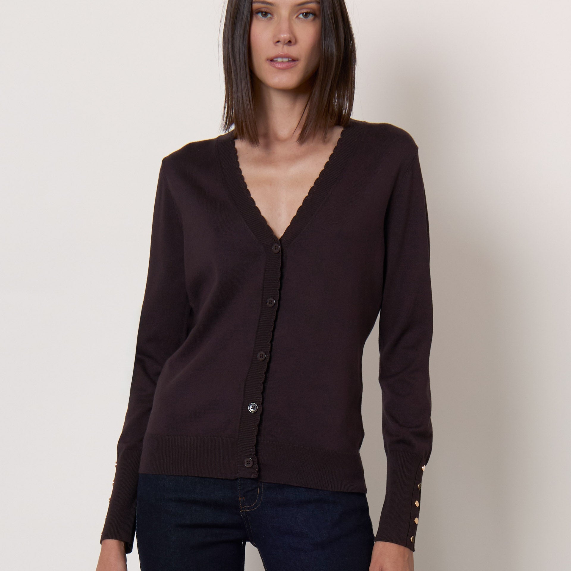 Cardigan scollo a V