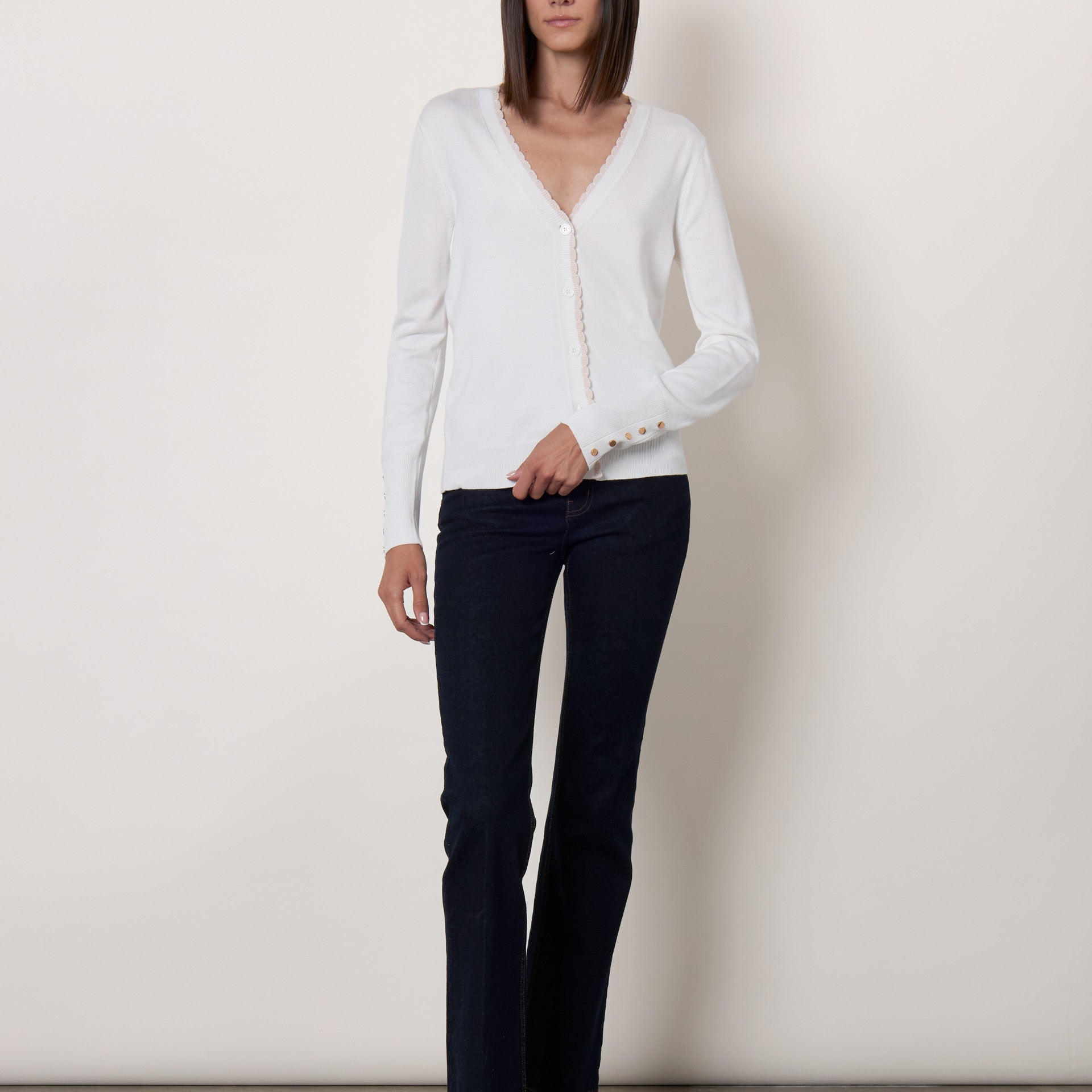 Cardigan scollo a V