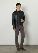 Giubbotto biker in pelle