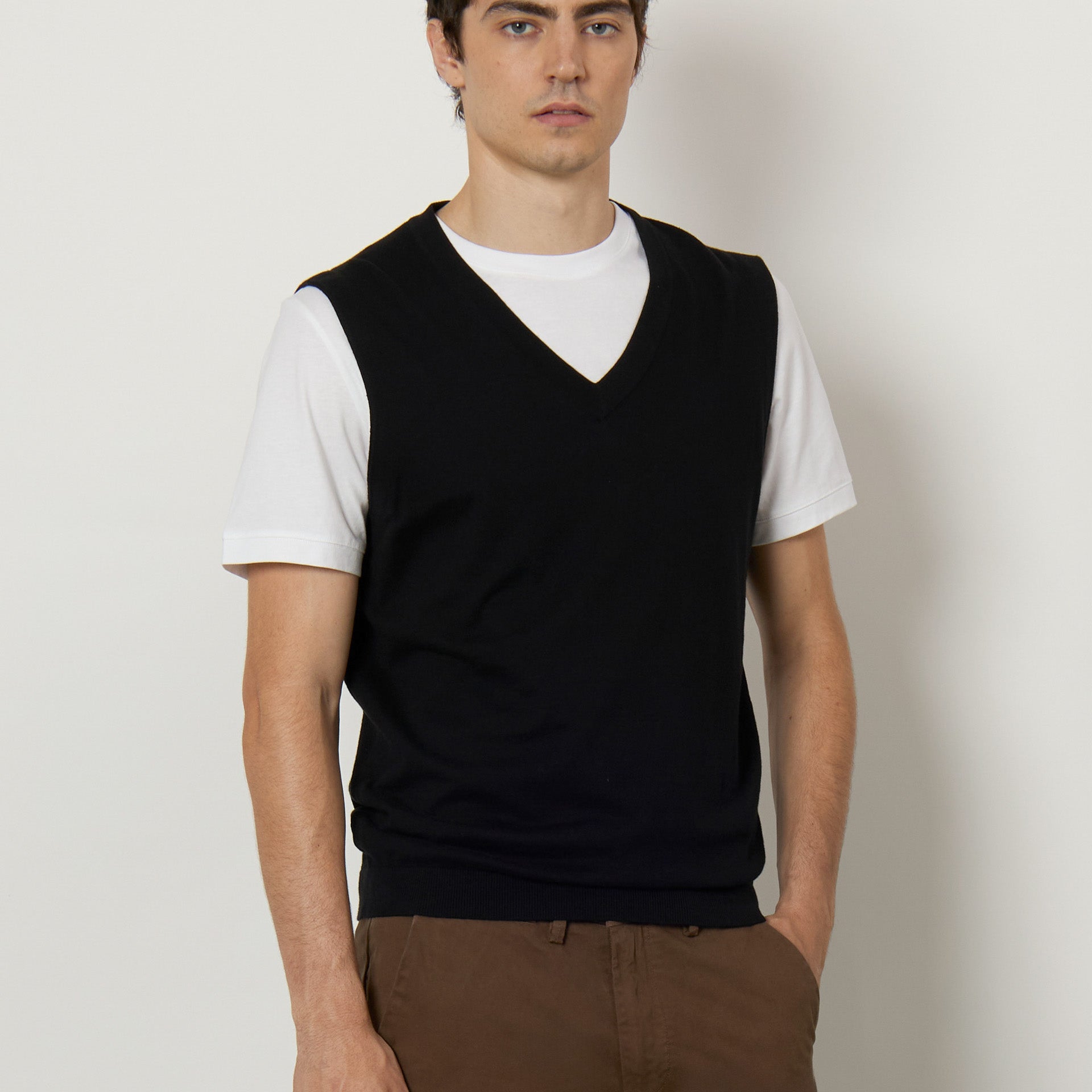 Gilet in maglia di cotone