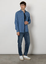 Camicia western in denim