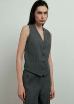 Gilet effetto denim