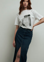 Gonna in denim lunga