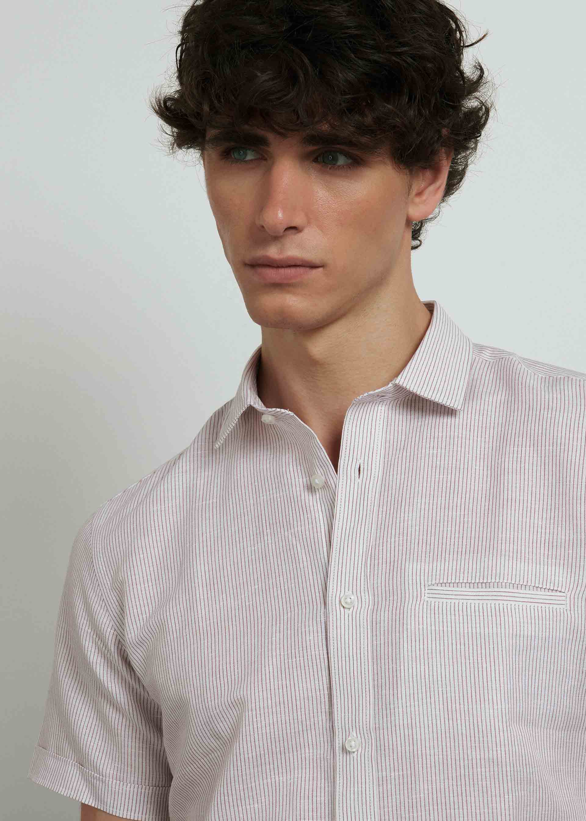 Camicia in lino stampata