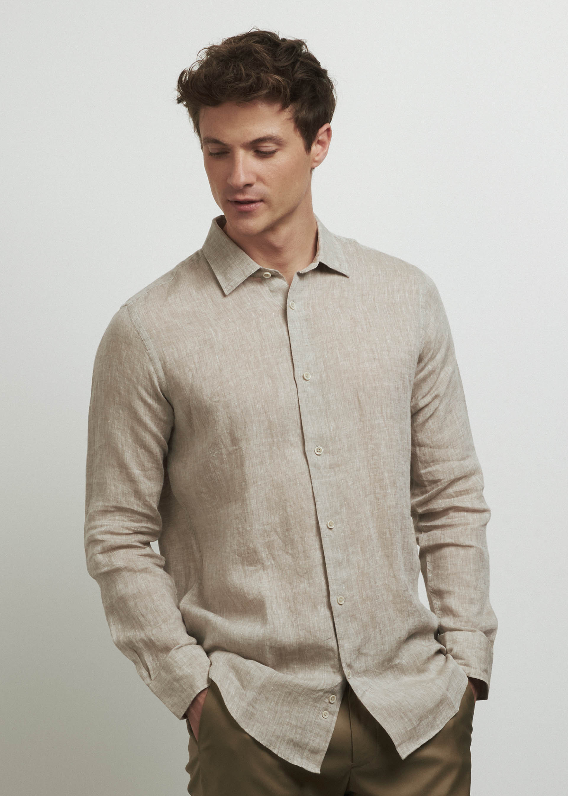 Camicia puro lino regular