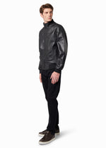 Giubbotto bomber in pelle