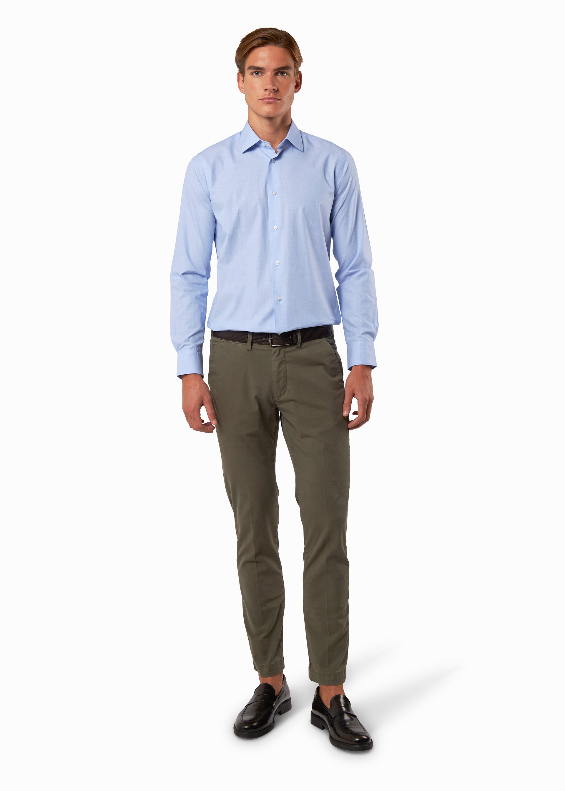 Camicia fil à fil slim