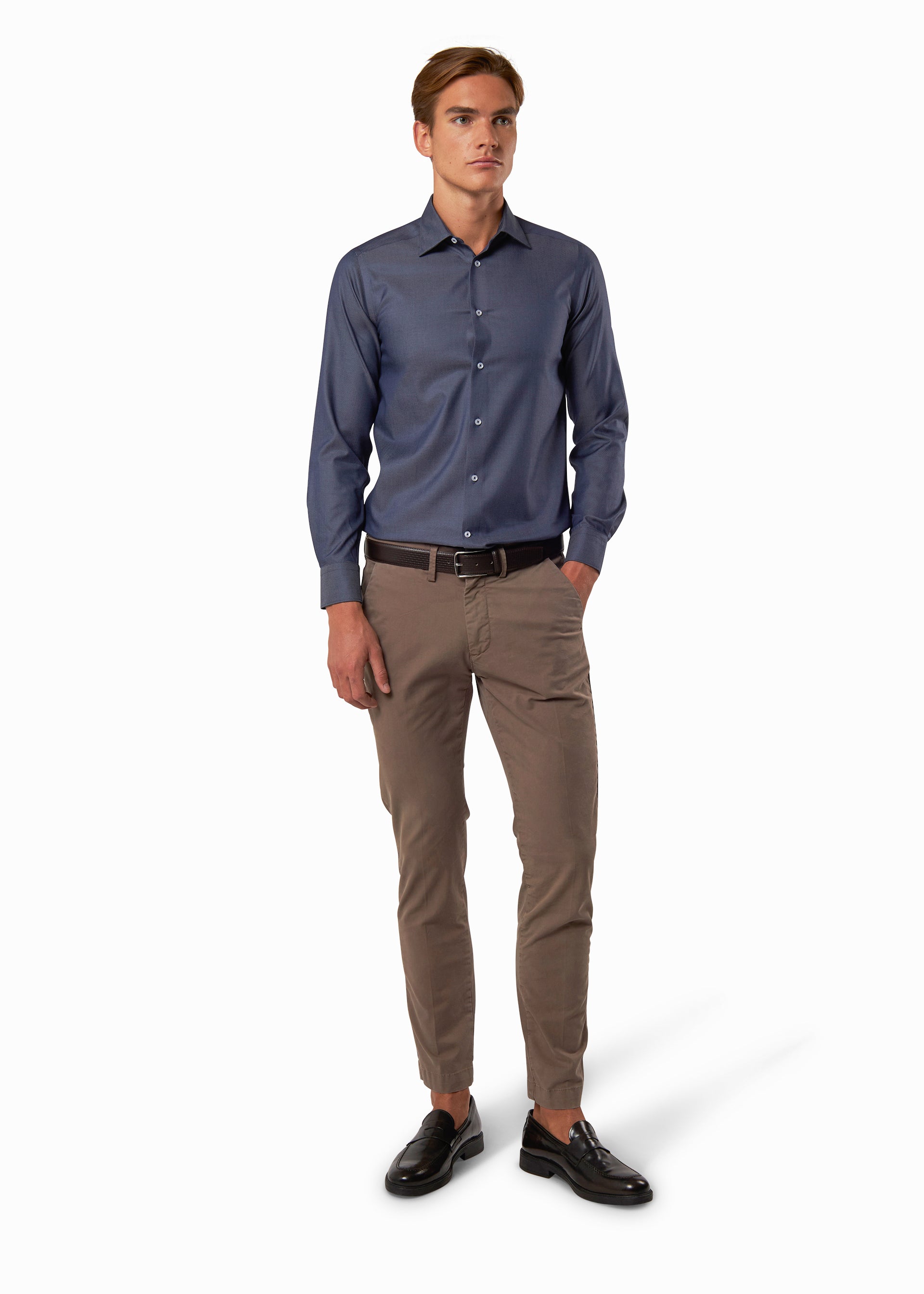 Camicia no stiro slim fit