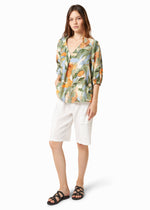 Blusa in lino stampata