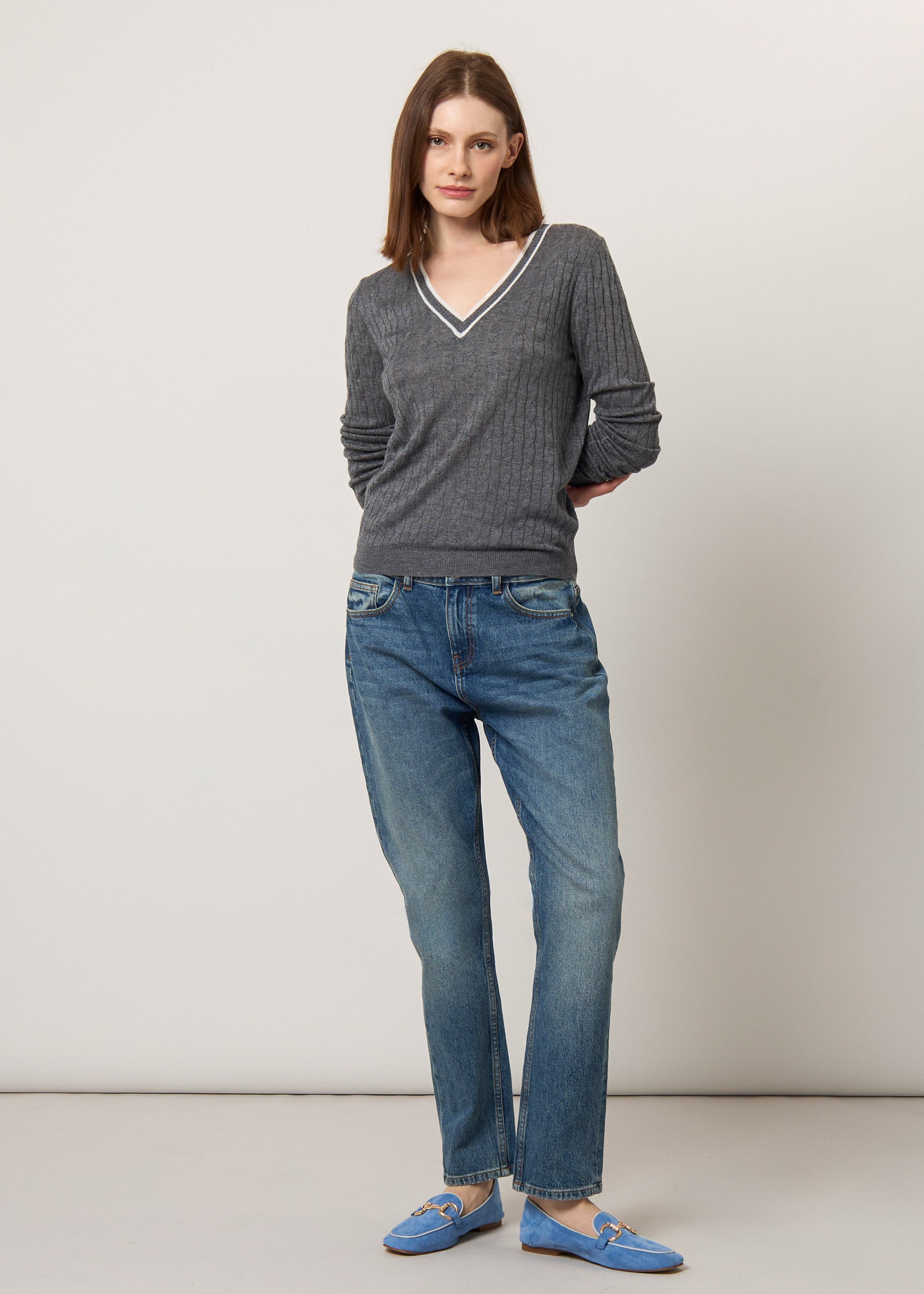 Pullover intrecciato