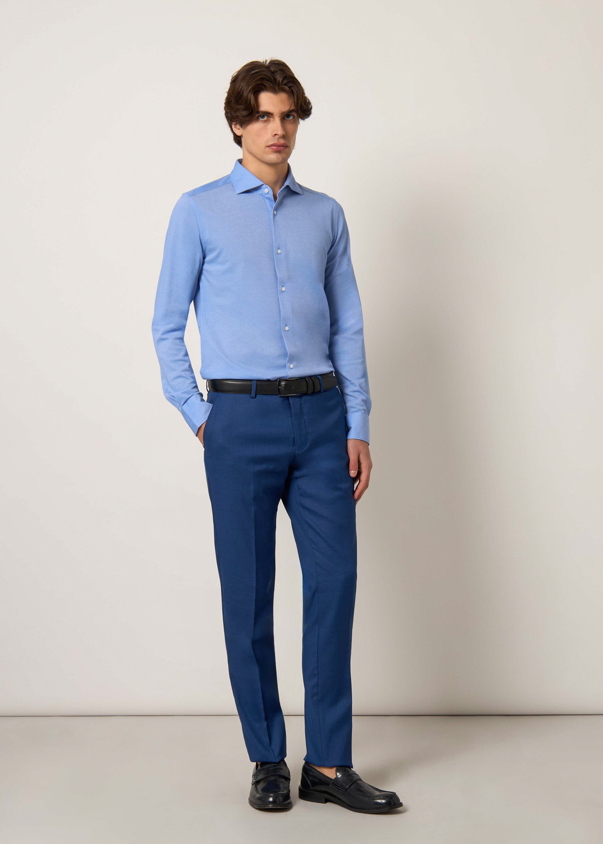 Camicia slim micro fantasia