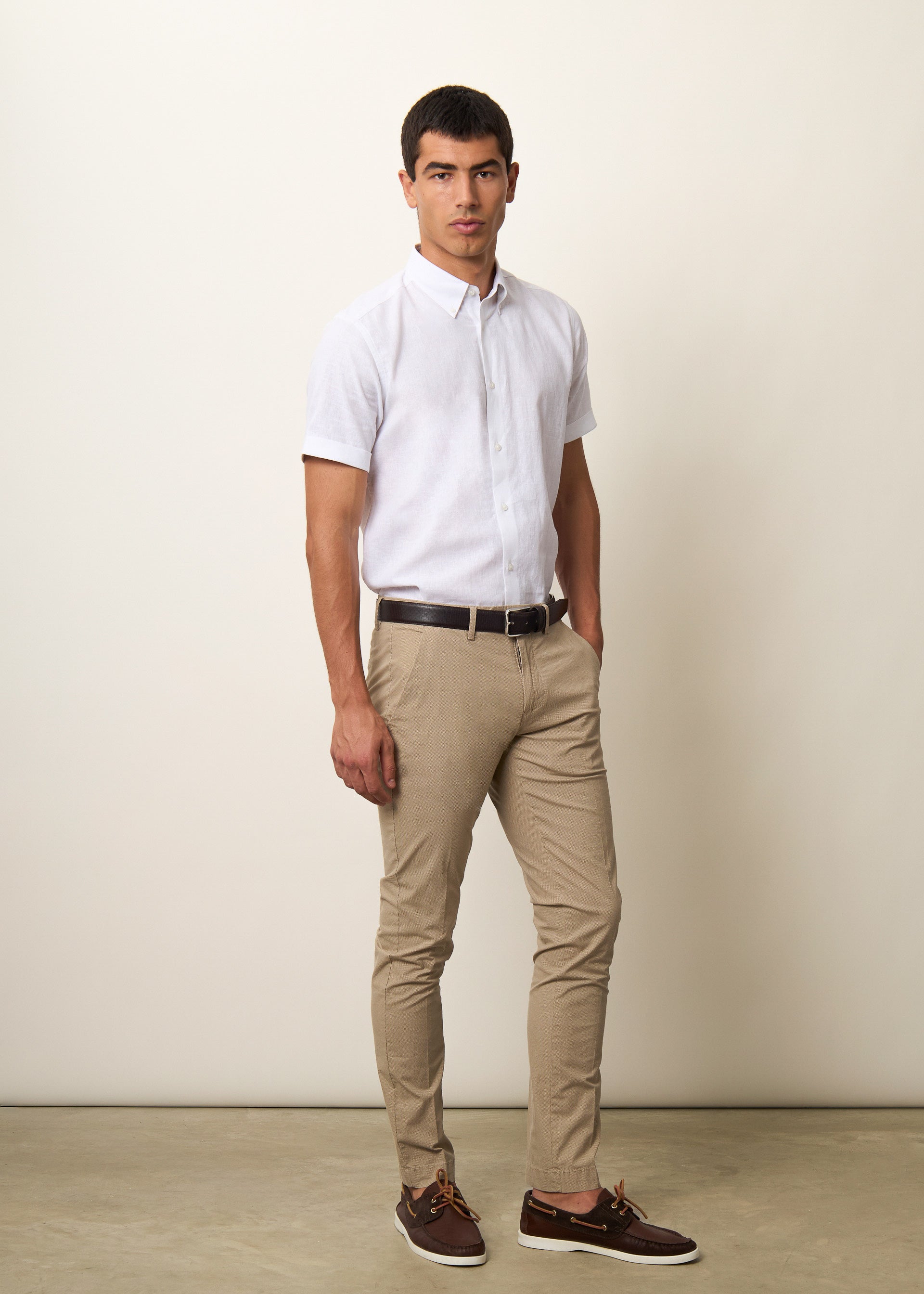 Camicia lino maniche corte