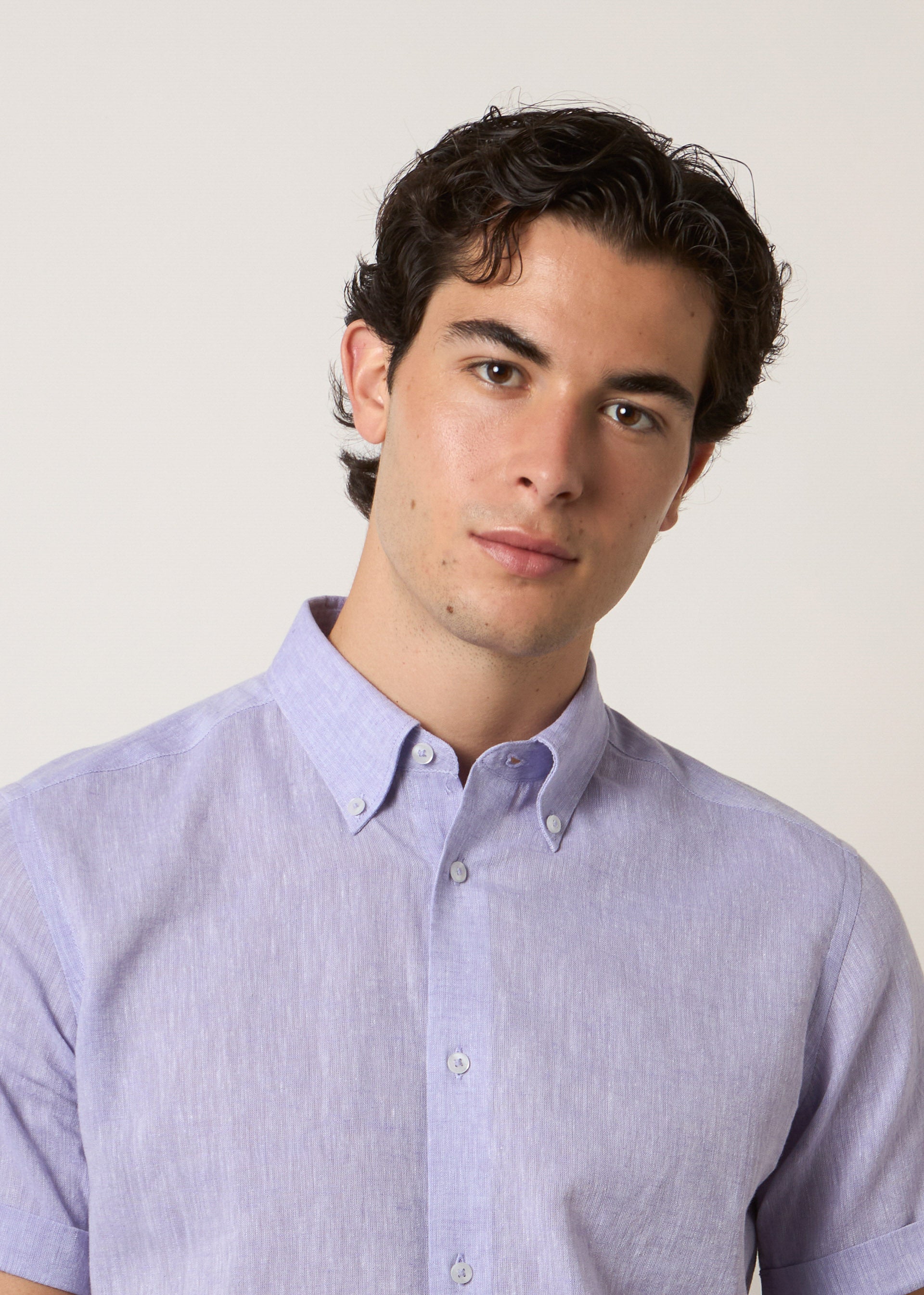 Camicia lino maniche corte