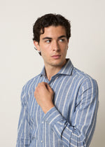 Camicia rigata lino