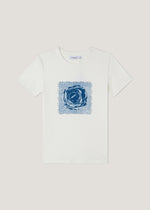 T-shirt stampa con strass