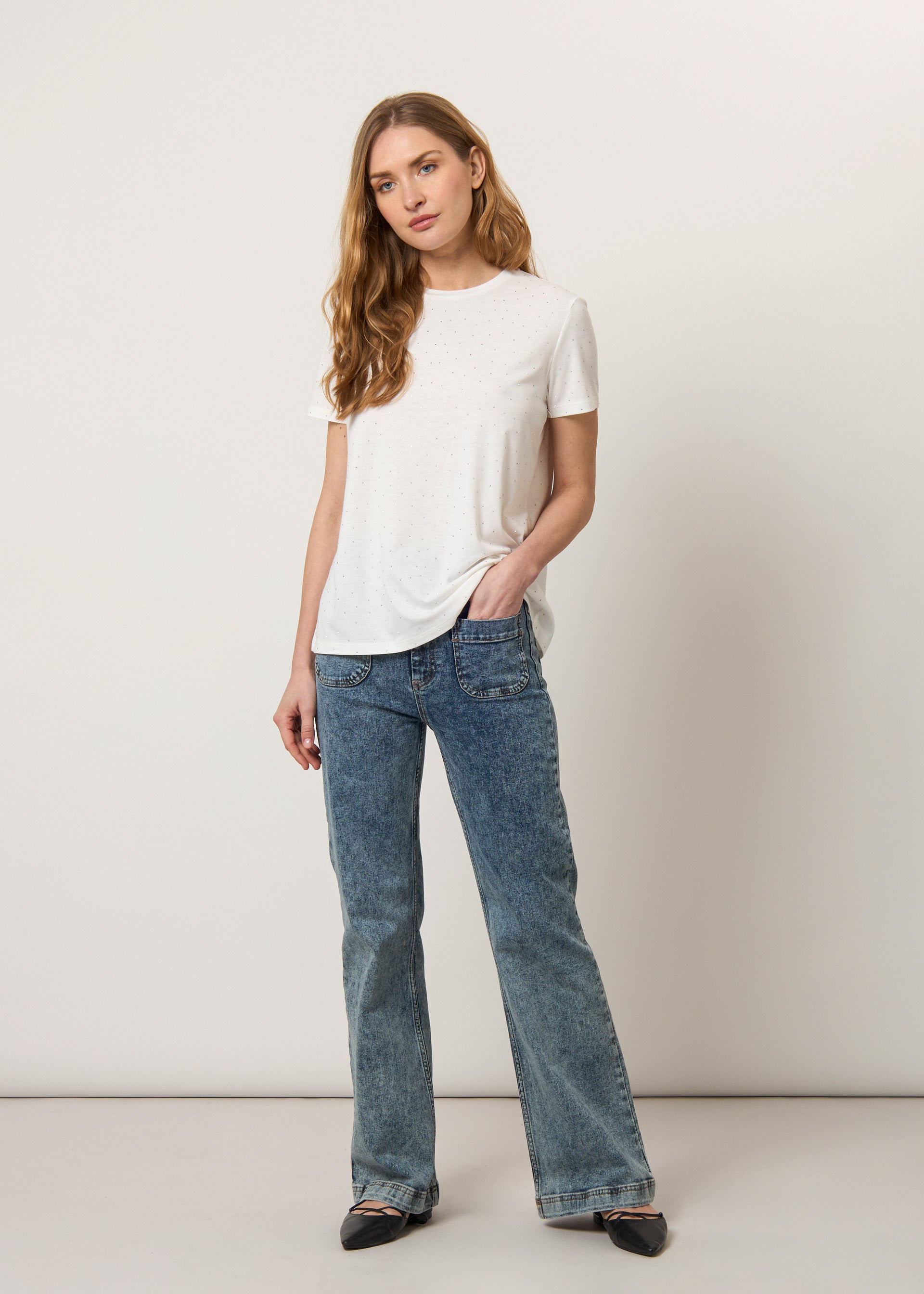 T-shirt con strass