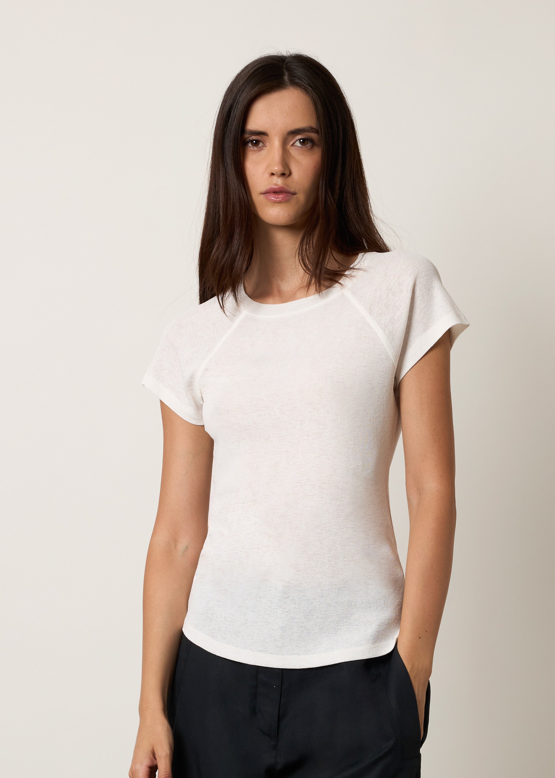 T-shirt raglan in maglia