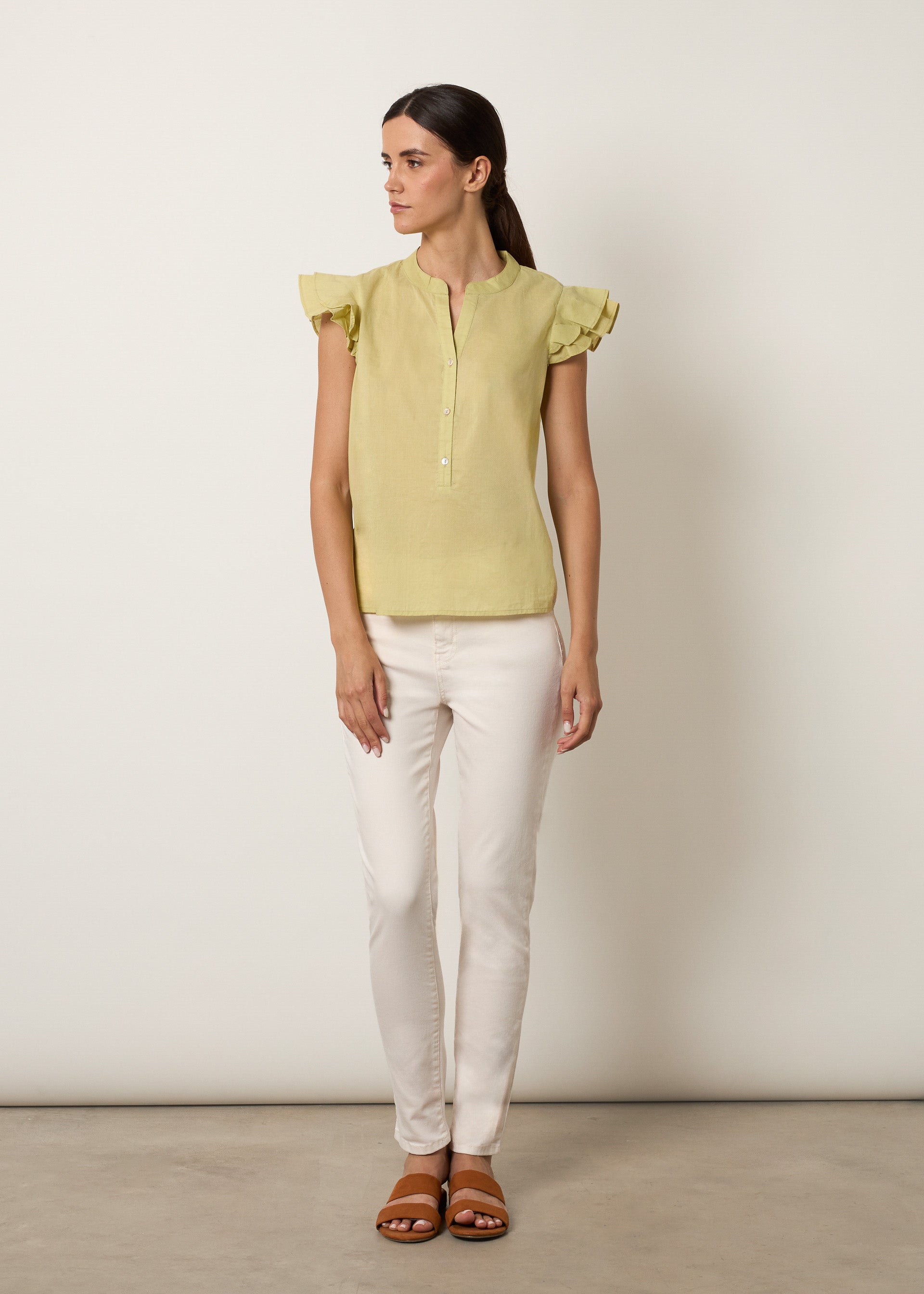Blusa maniche aletta