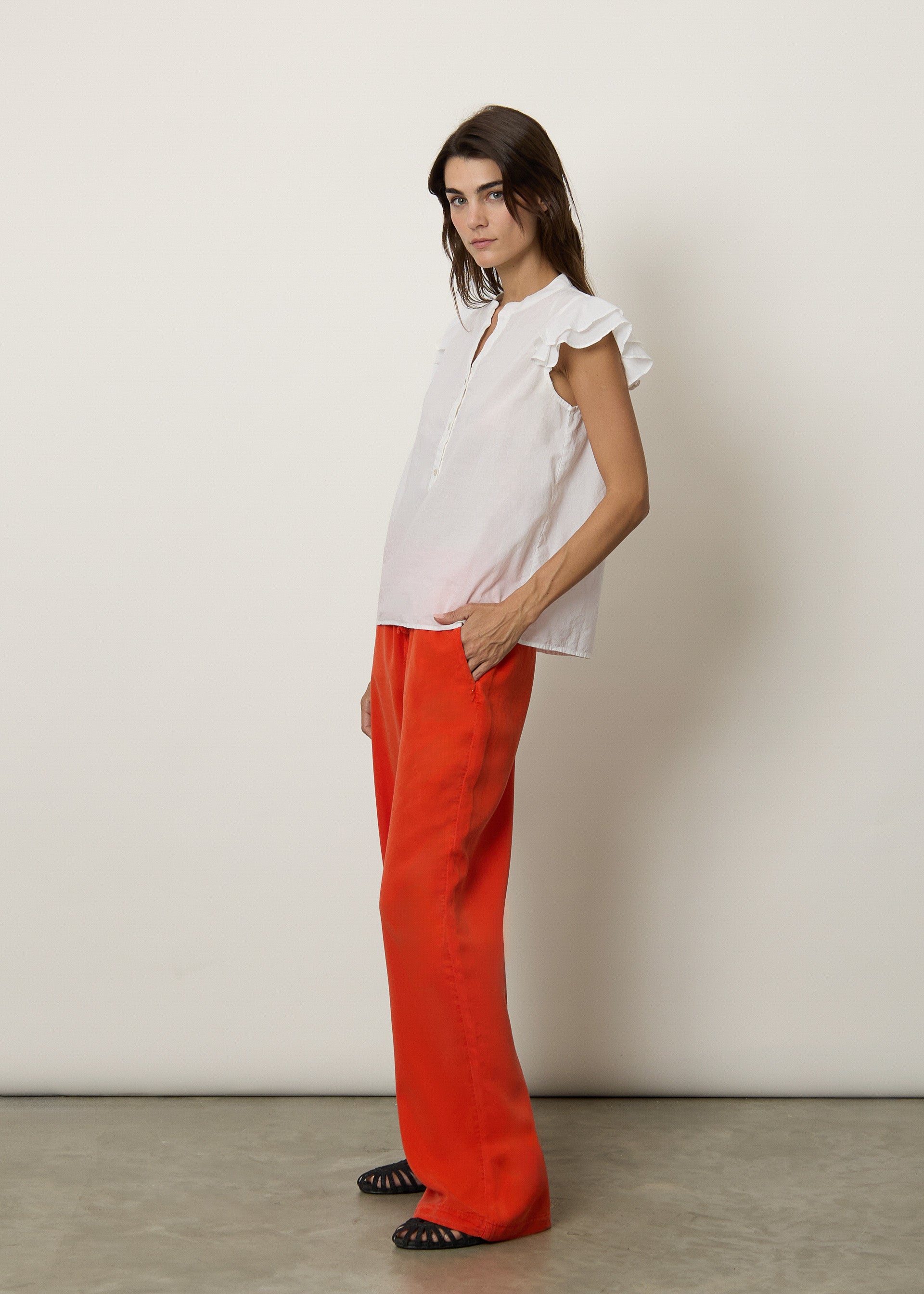 Blusa maniche aletta