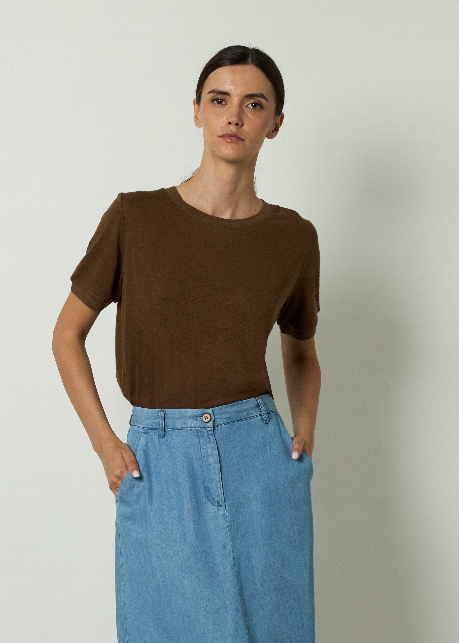 T-shirt unita in lino