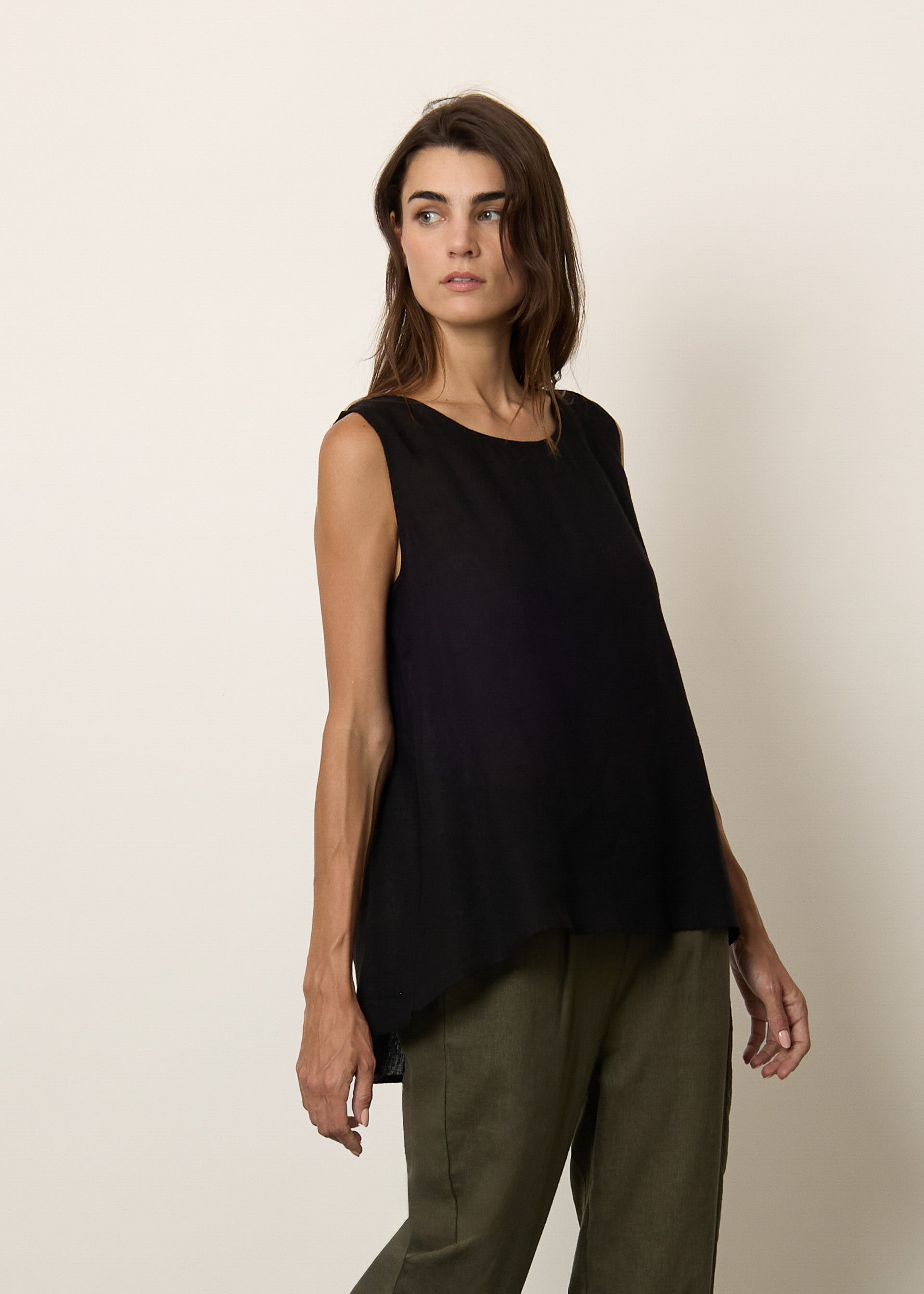Blusa in misto lino