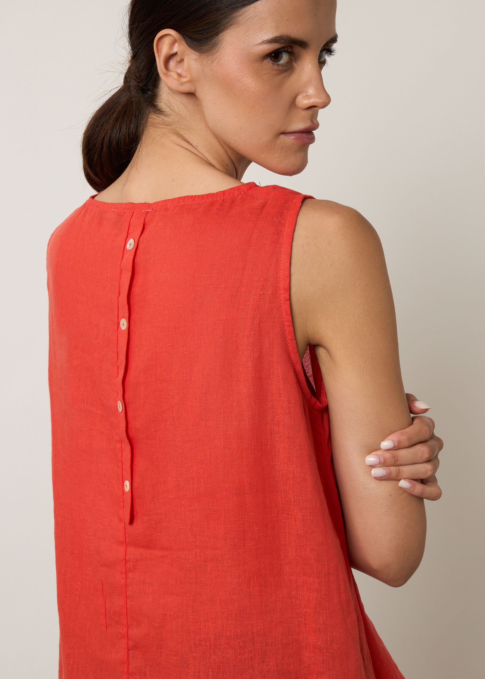 Blusa in misto lino
