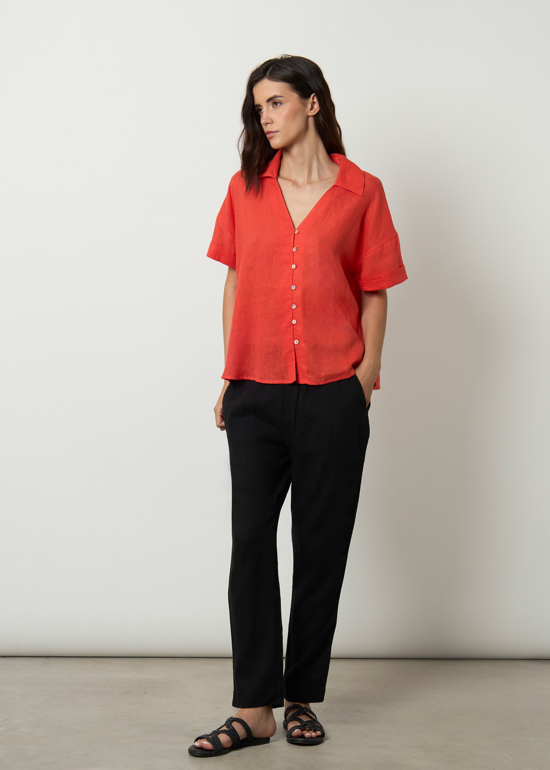Camicia in misto lino