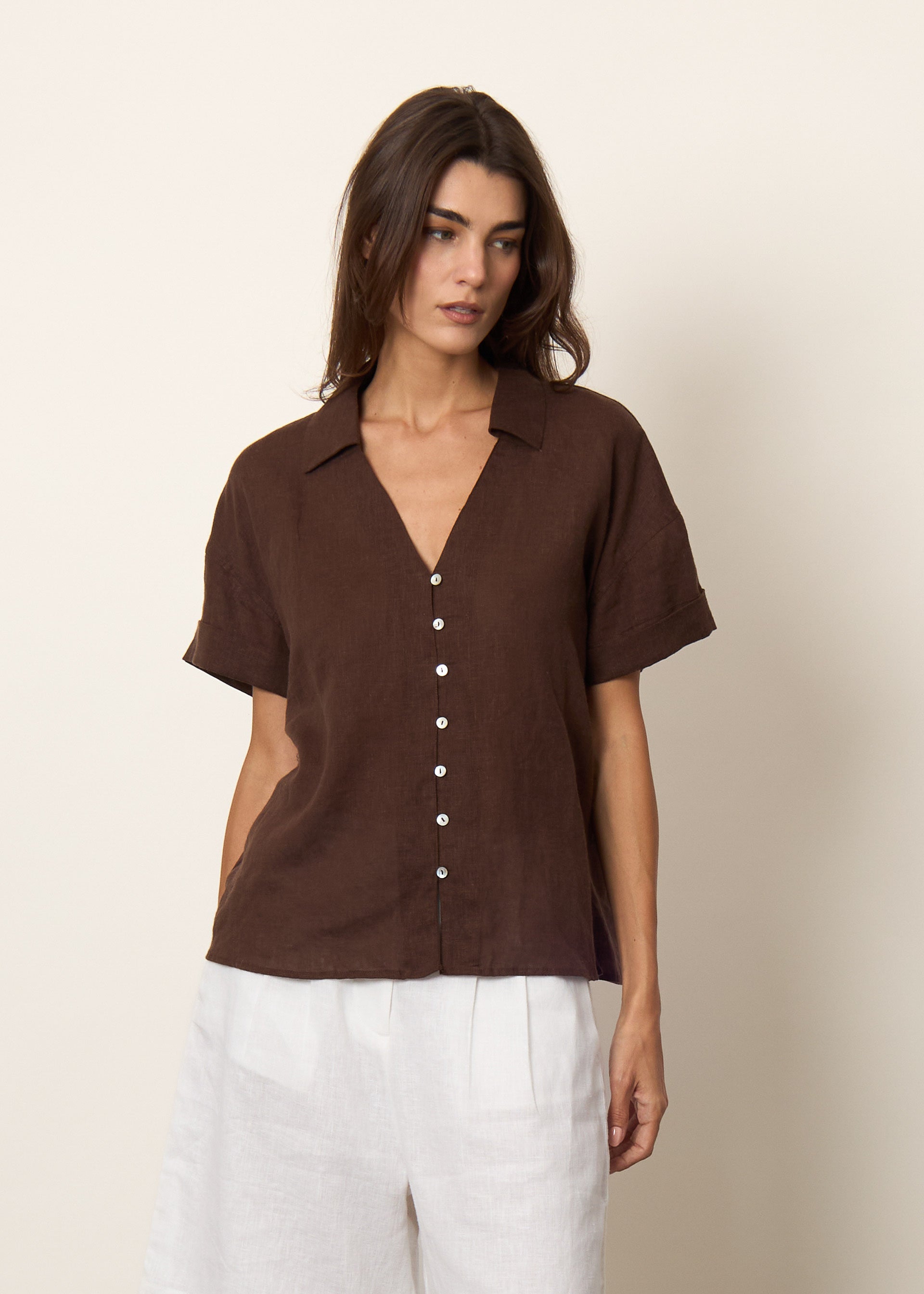 Camicia in misto lino