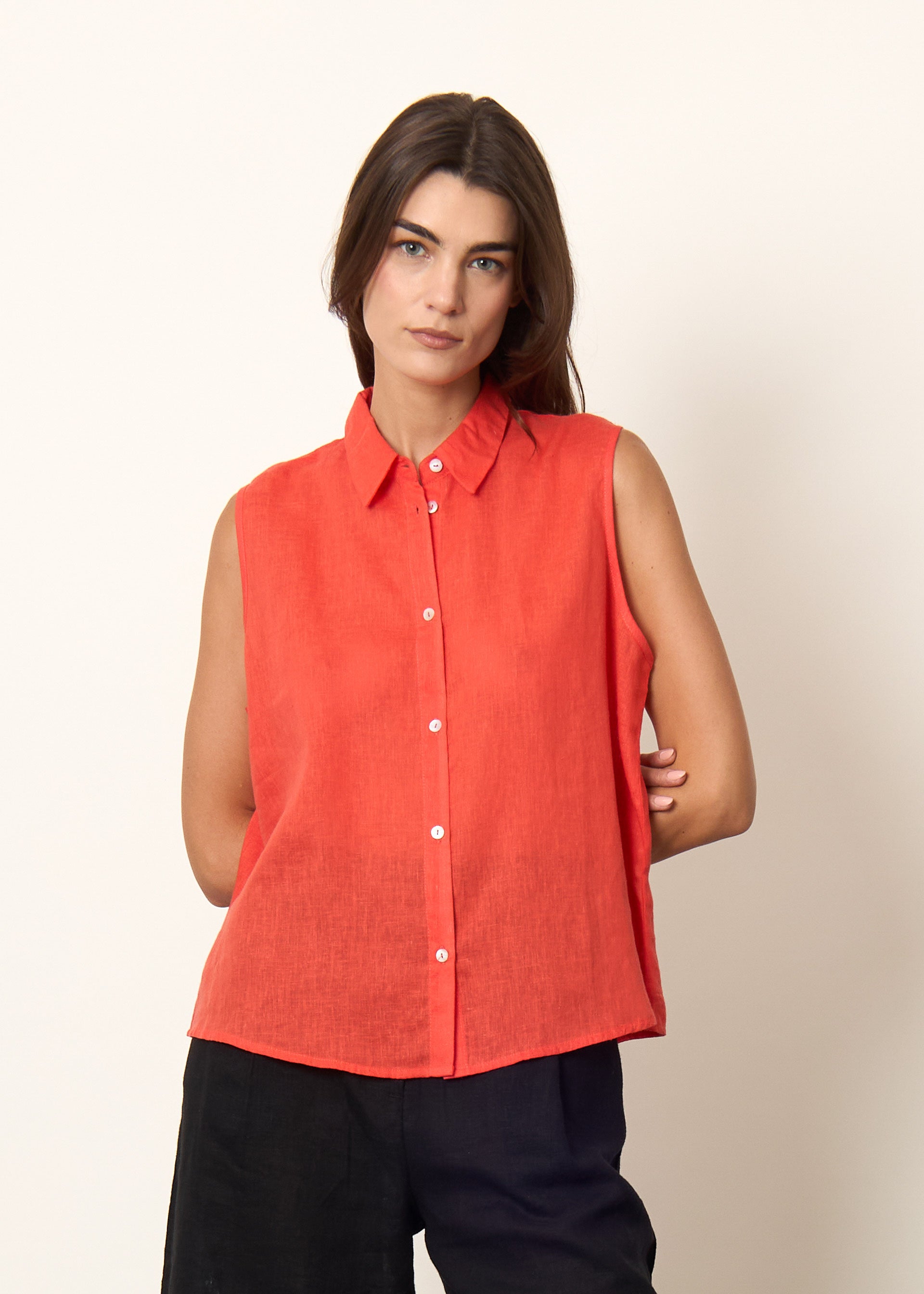 Camicia in misto lino