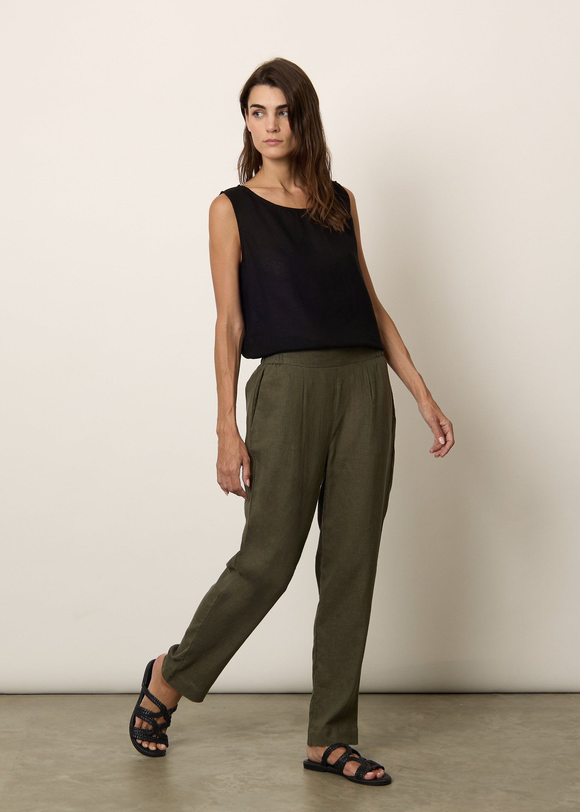 Pantaloni in misto lino