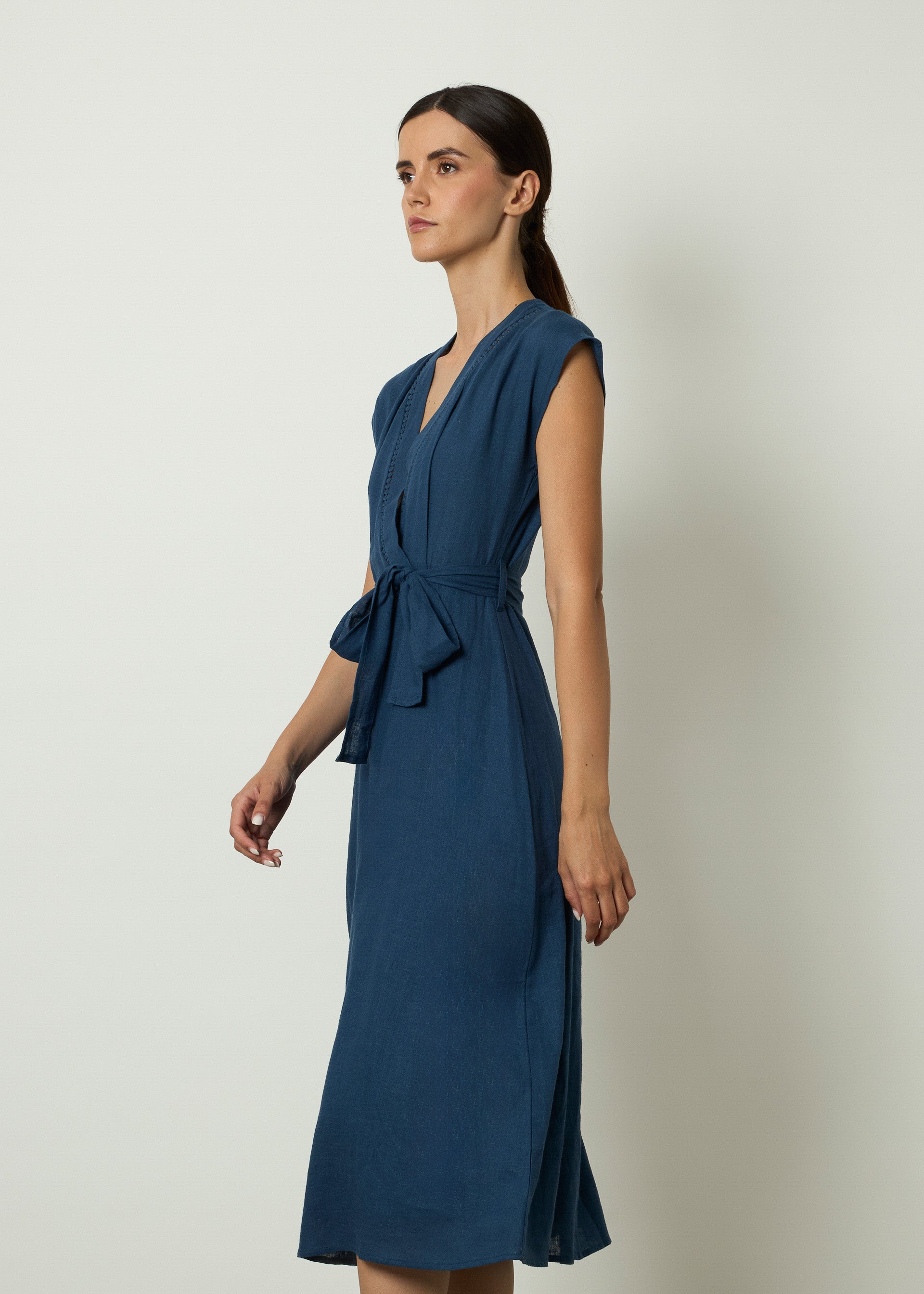 Abito lungo in misto lino – Conbipel1