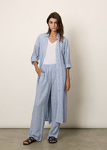 Pantaloni ampi misto lino