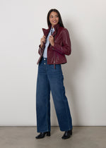 Giubbotto biker in pelle