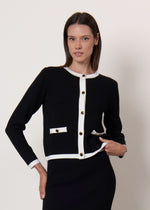 Cardigan in maglia girocollo