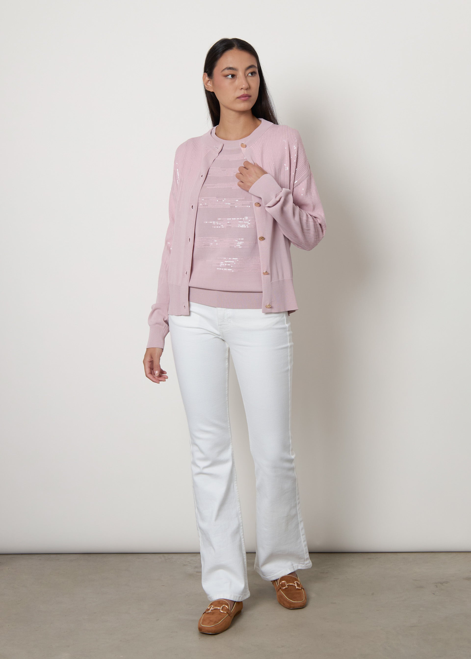 Cardigan con paillettes