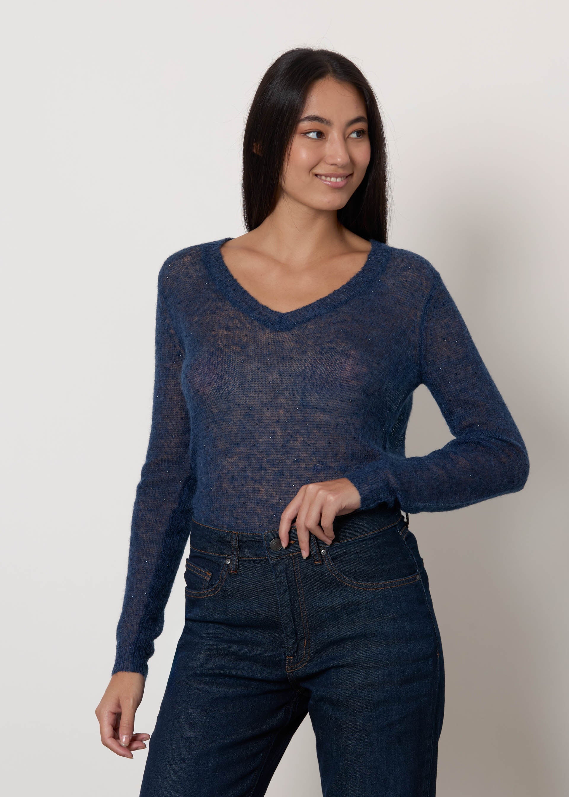 Pullover misto lana mohair
