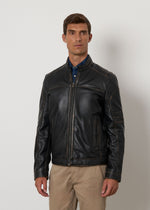 Biker in pelle effetto used
