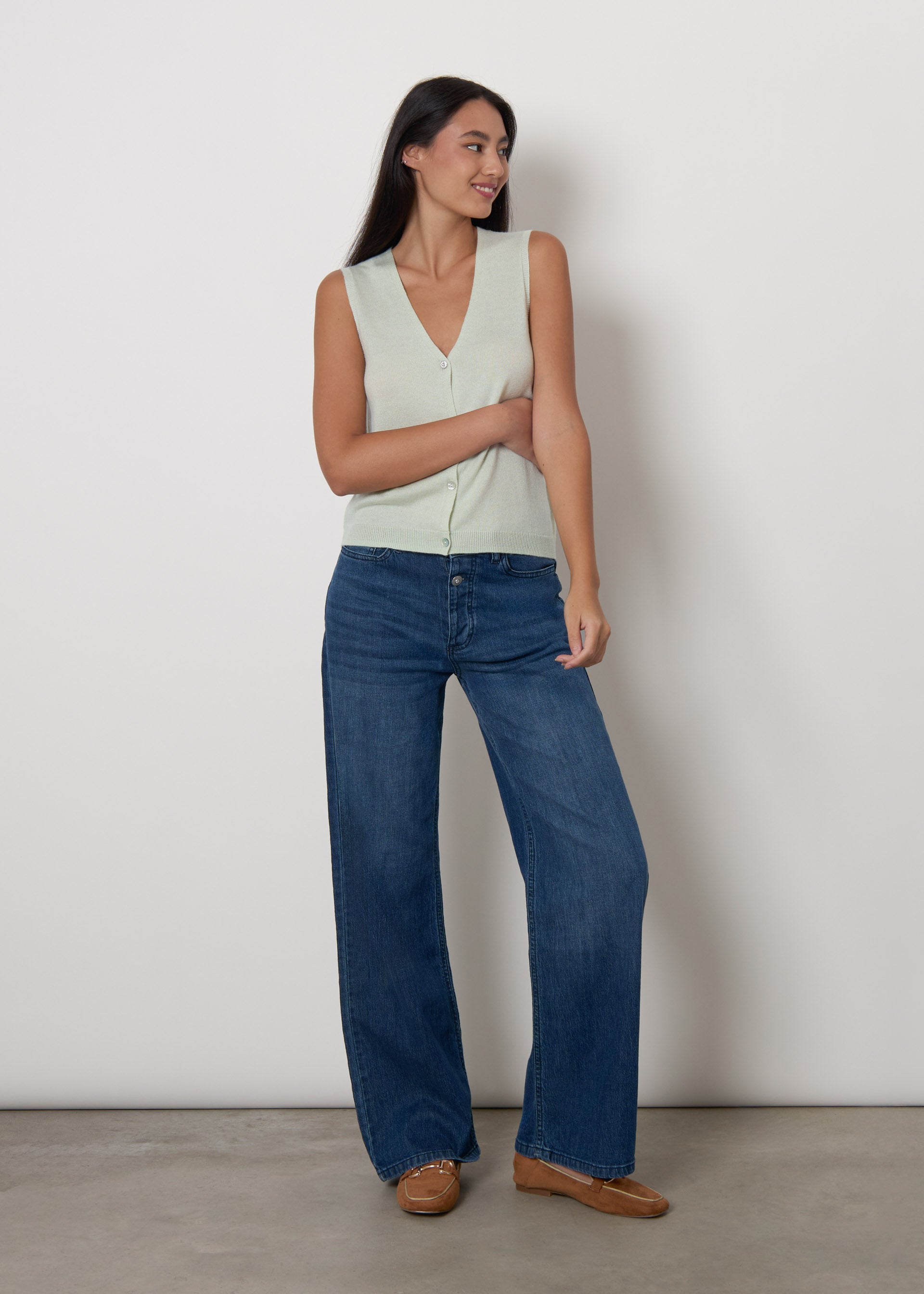 Gilet misto lana e cashmere