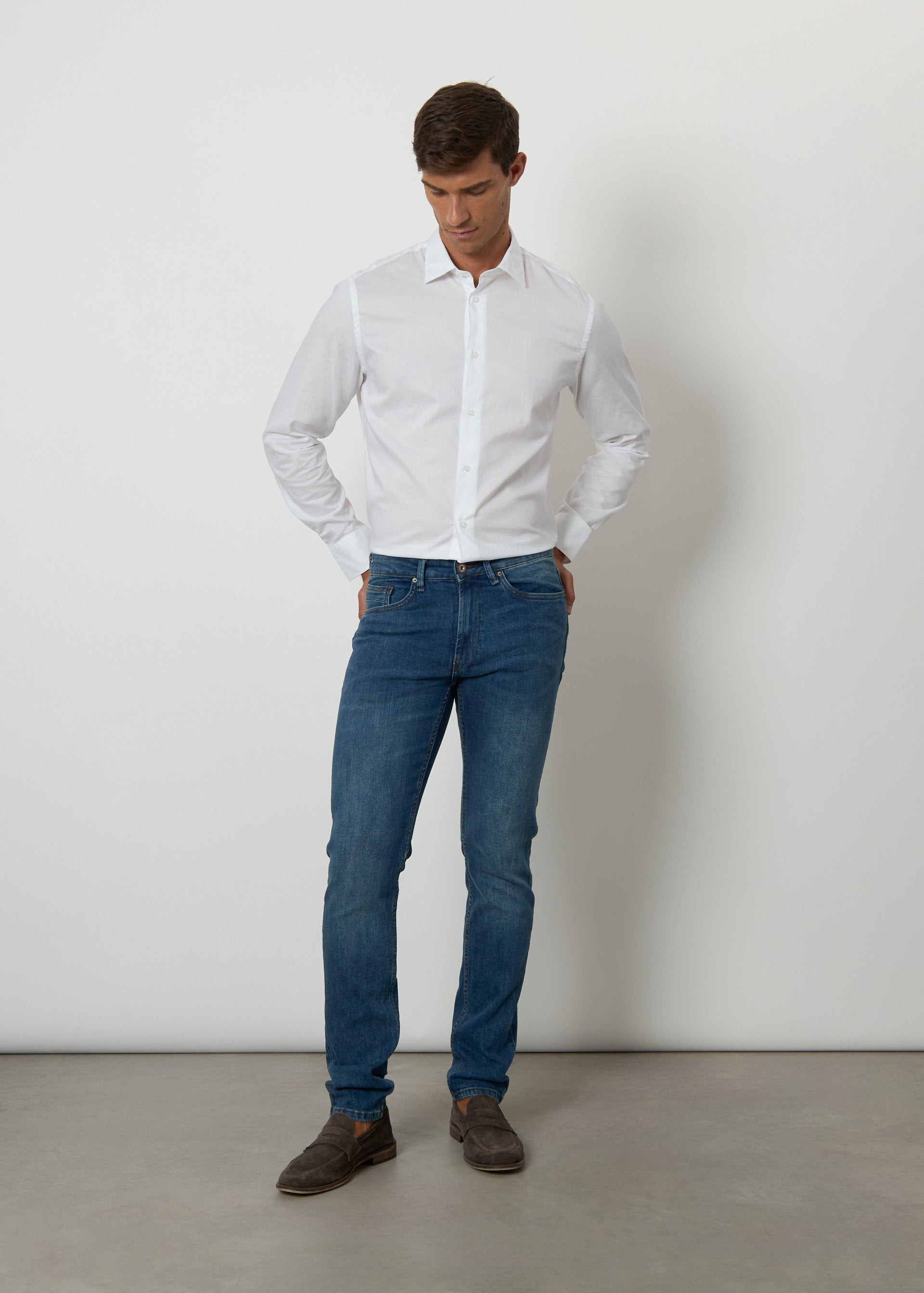 Jeans slim fit stone wash