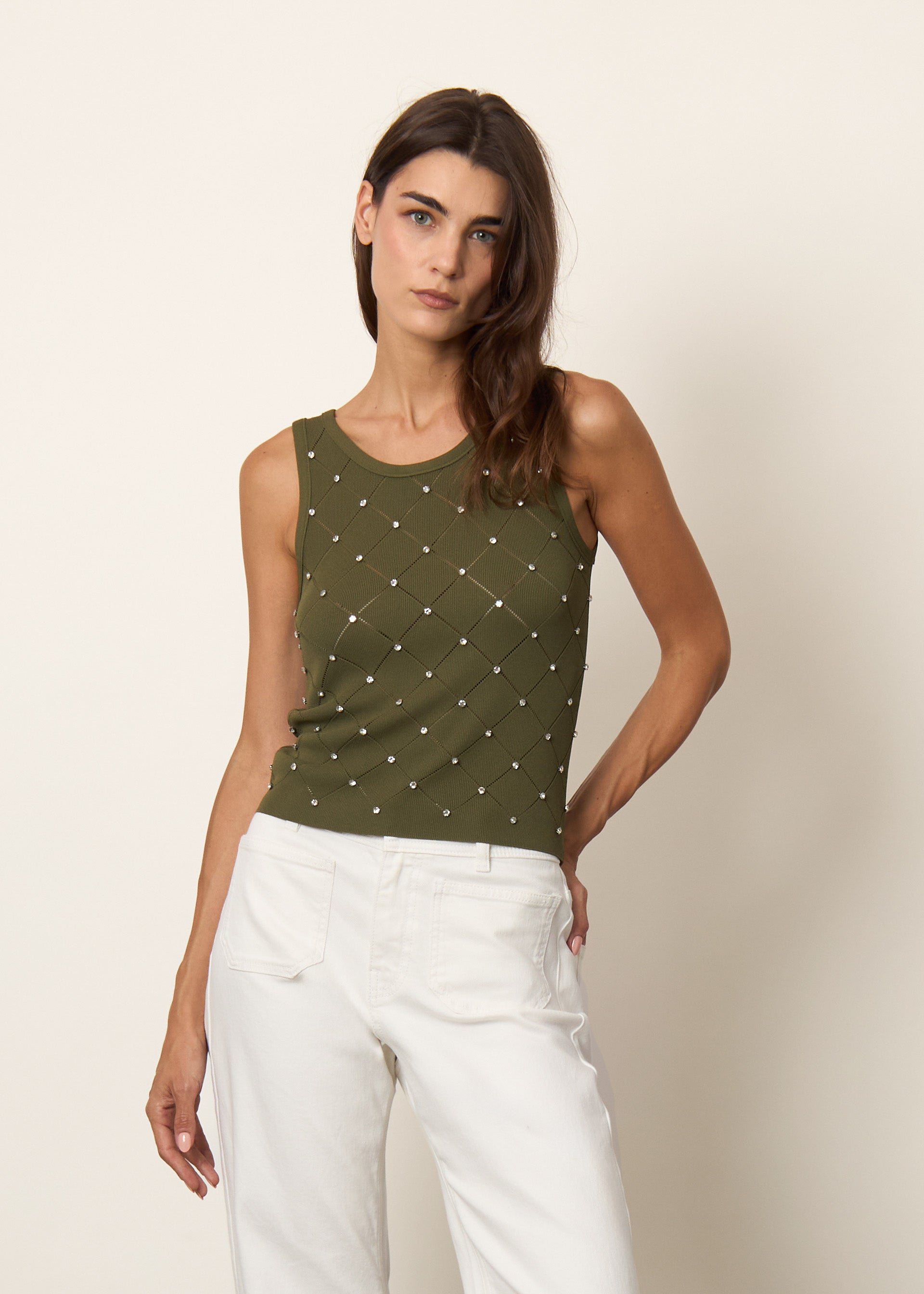 Top con strass