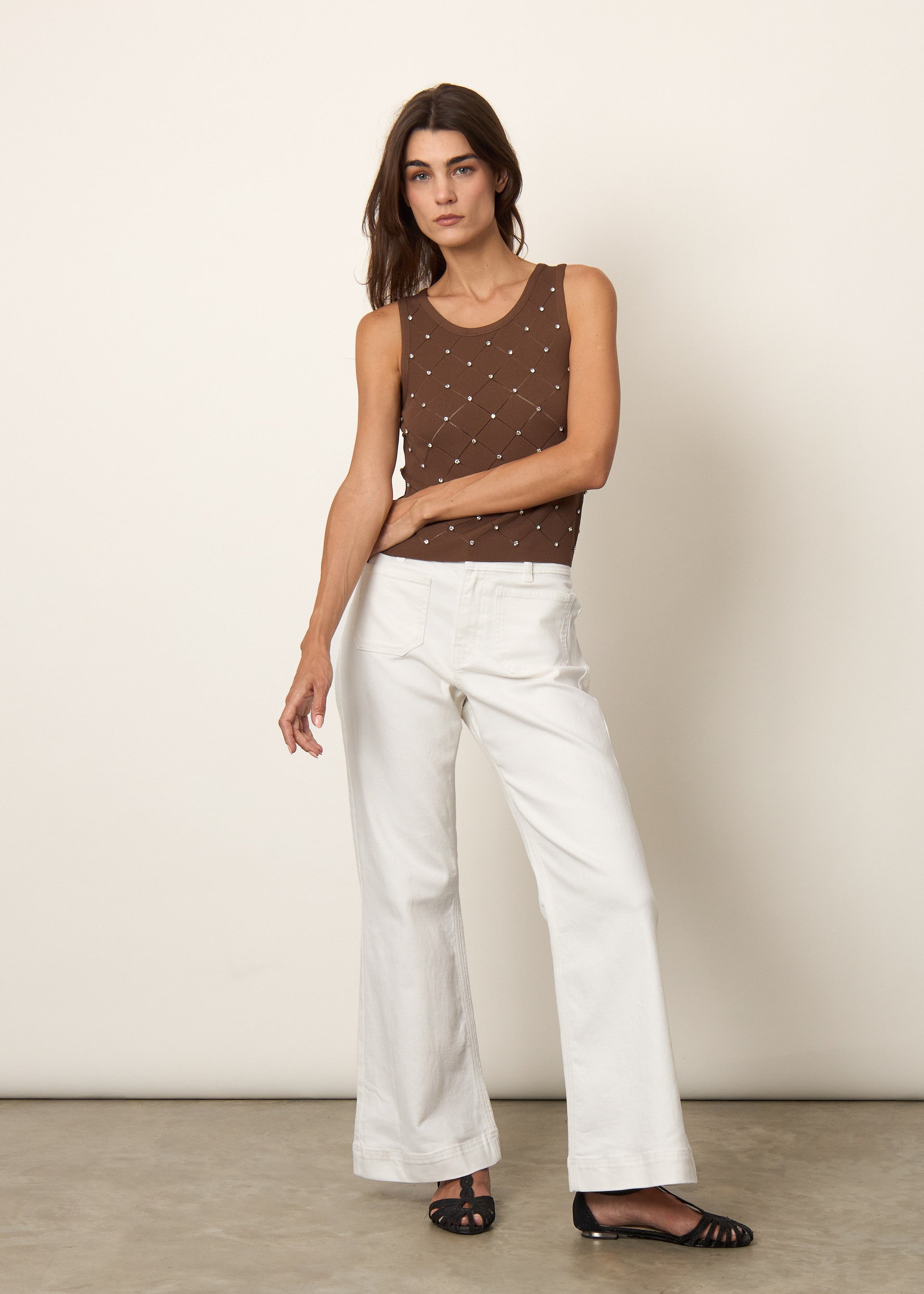 Top con strass