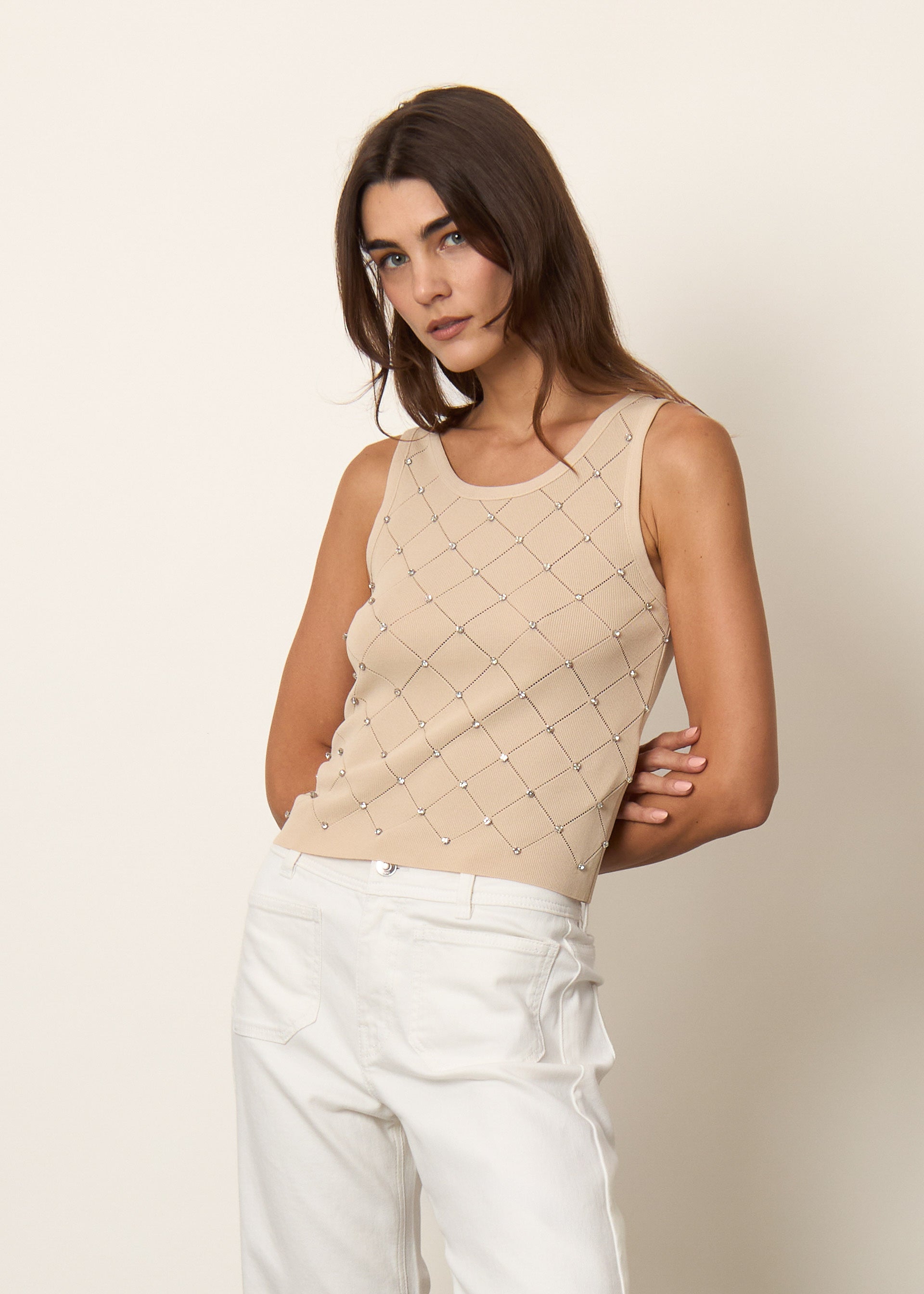 Top con strass