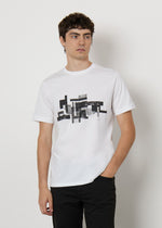 T-shirt in cotone stampata